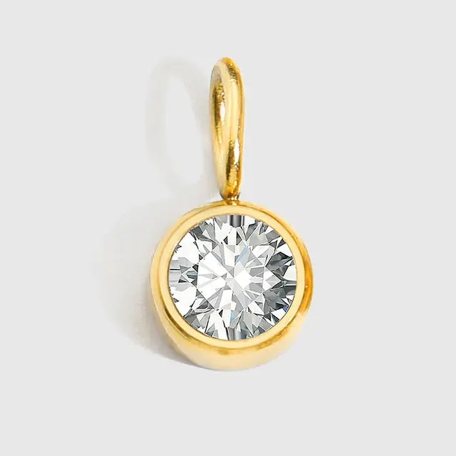 Birthstone Pendant Month Zirconia Necklace: