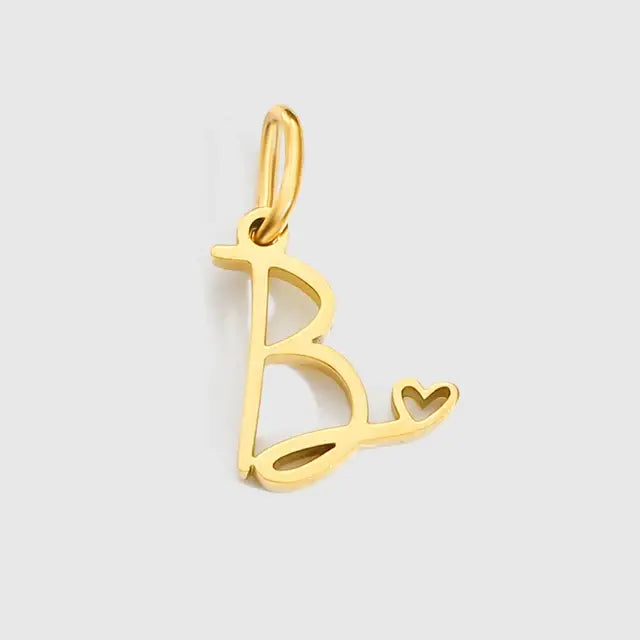 Heart Alphabet Pendant