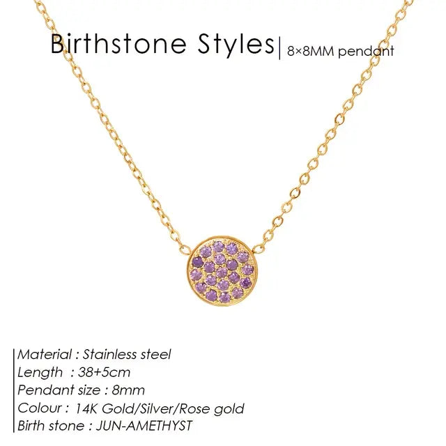 Birthstone Zirconia Necklace