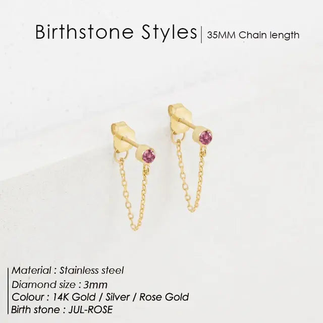 Birthstone Pendant Earrings