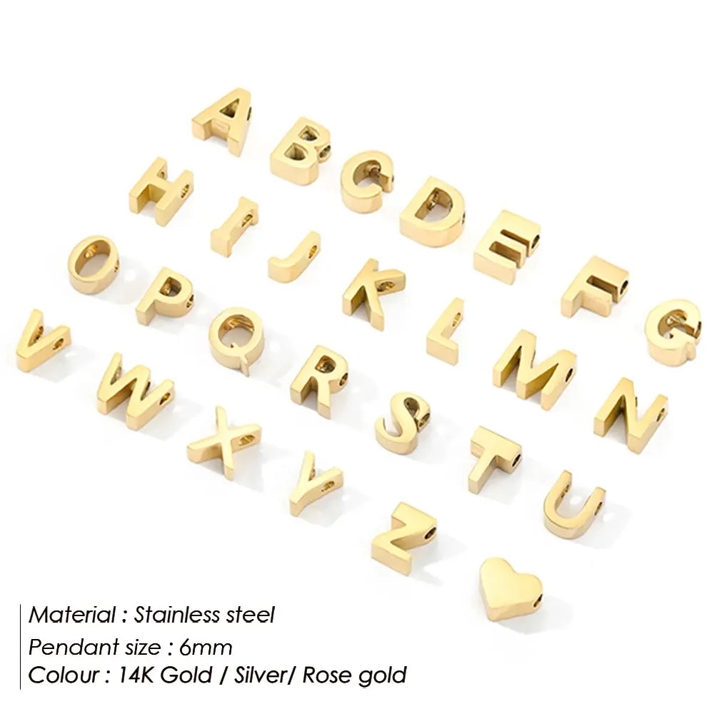 Letter Name Pendant For Women Wholesale Alphabet A-Z Jewelry Gift